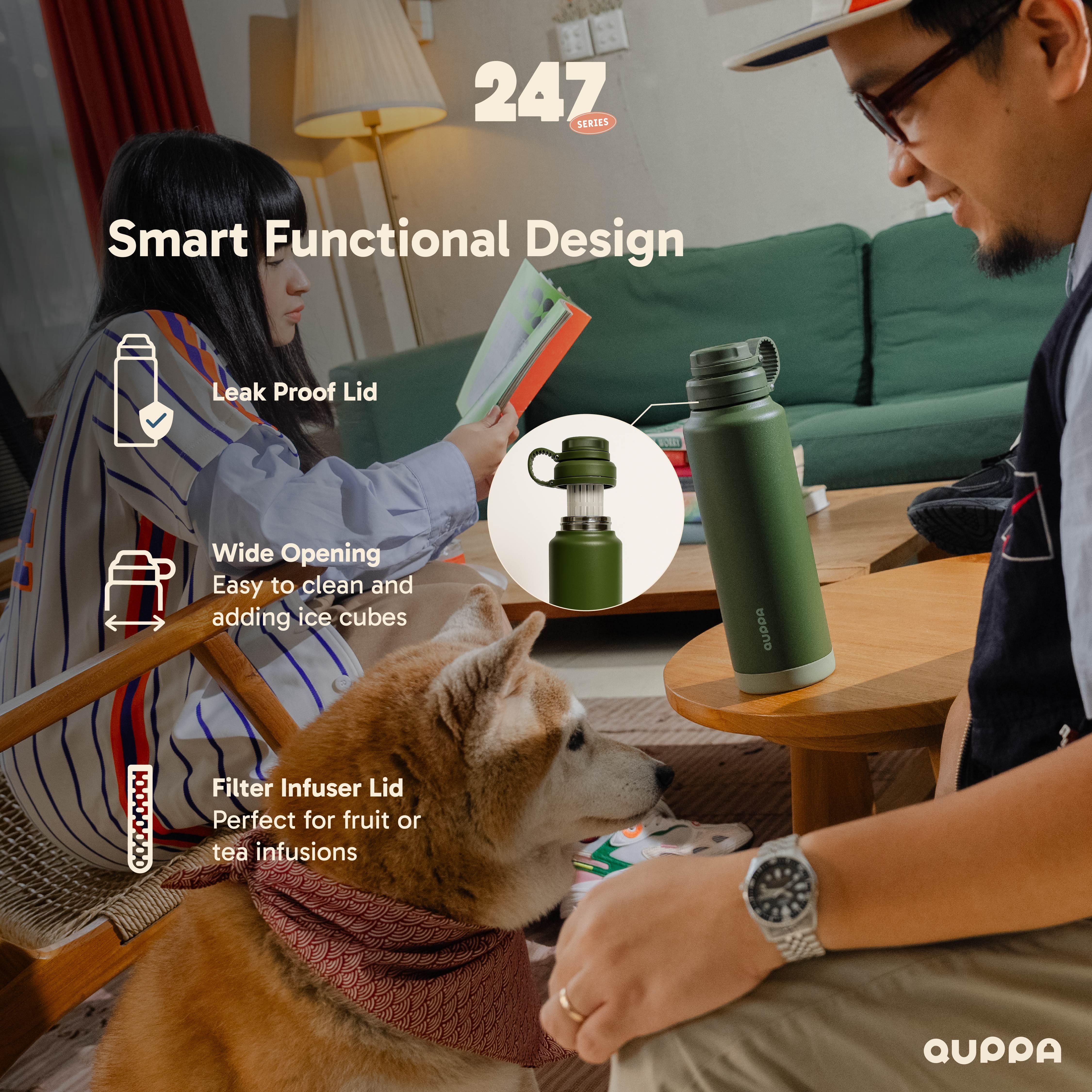 Quppa Livelle Bottle 1200ml 247 Series